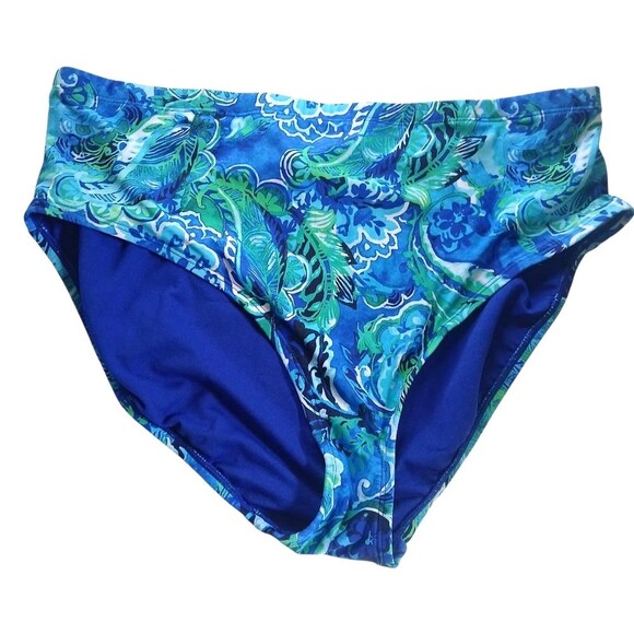 Lauren Ralph Lauren Plus Size Bottoms High Waist Tropical Full Coverage - Picture 2 of 11
